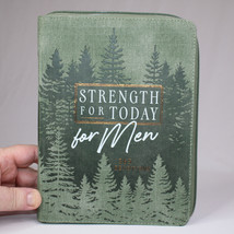 Strength For Today For Men Ziparound Devotional 365 Daily Devotional Green White - £9.85 GBP