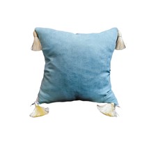 Luxury Pillow, Decorative Pendant, High Quality Blue Velvet, Royal Desig... - $49.00