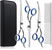 Dog Grooming Scissors, 5 In 1 Dog Grooming Kit, 4CR Stainless Steel Dog Scissors - £13.91 GBP