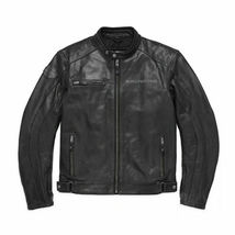 Harley Davidson Men&#39;s Blouson CUIR Skull Reflective Jacket Biker Leather Jacket - £114.02 GBP