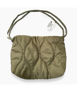 STREET LEVEL Hourglass Quilted Puffy Tote Shoulder Bag | Army Green NWT - £36.68 GBP