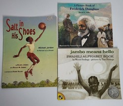 3 African American Children Picture Books Lot Michael Jordan Swahili Alphabet - £7.82 GBP