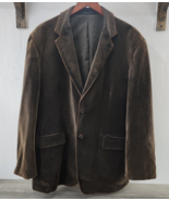 Calvin Klein Macy&#39;s Men&#39;s Store Brown Velvet Sport Coat Blazer - 46R - £22.82 GBP