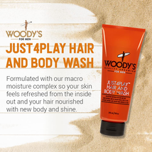 Woody's Just4Play Hair and Body Wash, 10 Oz. image 2