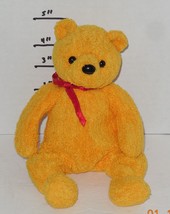Ty POOPSIE Bear 6&quot; Beanie Babies baby plush toy Brown Orange - £7.73 GBP