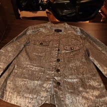 Dana Buchman Snake Skin  Metallic Blazer Jacket Stretchy Size 6, stunning - £15.41 GBP