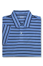 Brooks Brothers Mens Blue Stripe Performance Polo Shirt, 2XL XX-Large BB... - $73.26