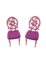Mattel Barbie Dream House Pink Purple Chairs Replacement Kitchen - £20.35 GBP