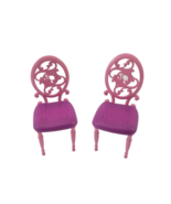 Mattel Barbie Dream House Pink Purple Chairs Replacement Kitchen - £20.20 GBP
