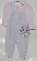 Disney (r) Baby Gray Pink Jumper Dalmation Back Pocket 3 6 Month - £17.18 GBP