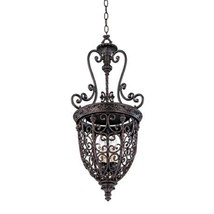 Vintage Antique Style Rubbed Bronze Finish Open Scroll Cage Chandelier - $499.99