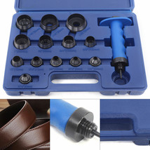 14Pcs Hollow Punch Tool Set Leather Kit Gasket Hole Rubber Cutter Cuttin... - £47.82 GBP