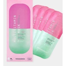 VITAMASQUES MULTIVITAMIN FACE MASK SET 5PK RADIANT COMPLEXION MOISTURIZI... - $12.50