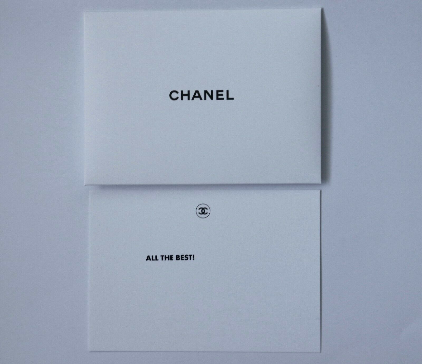 Authentic CHANEL Blank Greeting  Card & Envelope ALL THE BEST 13cm - $9.95