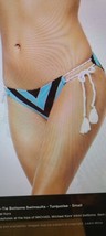 Michael Kors Navy Blue /WHITE Stripe Rope Bikini Swim Bottom,Sz- L New $56 - £16.32 GBP