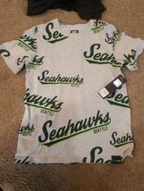 NWT Seattle Seahawks Boy Girl T Shirt Grey Football Official NFL  L Larg... - £16.11 GBP