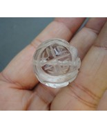 Chinese Vintage New Carved Rock Crystal Bead 20 mm - $27.37 CAD