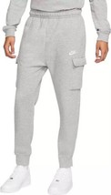 Nike Men Sportswear Club Fleece Dark Grey/Heather Cargo Pants Large CD3129-063 - £55.92 GBP