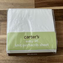 Carters Easy-Fit Knit Portacrib Sheet 100% Cotton Jersey 24x38 - $15.19