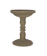 Outdoor Fiberglass Bird Bath in Aged Granite Stone Finish - $6,644.96 MXN