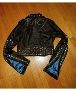 Juicy Couture Leather Biker Motorcycle Brittany Spears Jacket Studs 2004 M - $650.00