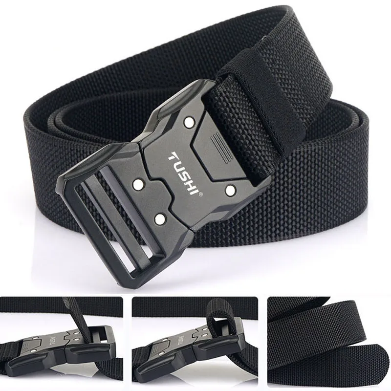 Sporting Men&#39;s A Belt A Outdoor Hunting A Military Canvas Multi Function Combat  - £25.57 GBP