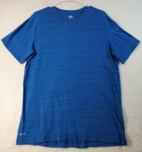 Athletic Works T Shirt Mens Medium Blue Space Dye Knit Short Sleeve Roun... - $13.99