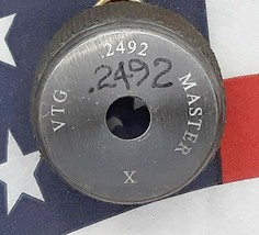 Vermont Gage Co. Master Smooth Plain Bore Ring Gage X Size .2492 - $16.99
