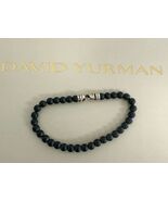 David Yurman Sterling Silver Hematite Bead Ball Bracelet 6mm - $435.58