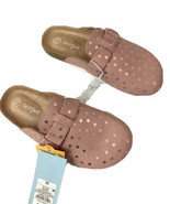 Cat &amp; Jack Girls Pink Perry Slip-On Clogs Glitter Stars  Size 13 - £9.46 GBP