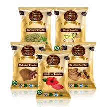 Online Quality Store Hibiscus Powder Amla Reetha Shikakai Bhringraj Hair Powder - £15.59 GBP