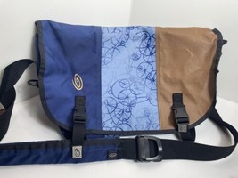Timbuk2 Size Large Messenger Bag Blue Brown Bicycle 18x13x8 Inches Great - $44.40