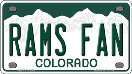 Rams Fan Colorado Novelty Mini Metal License Plate Tag - £11.81 GBP
