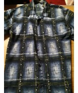 J/E/T JET Strtwr Streetwear Button Down Short Sleeve Shirt Blue/Yellow M... - $32.41 CAD