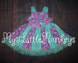 NEW Boutique Ariel Little Mermaid Girls Sleeveless Ruffle Twirl Dress Si... - £11.98 GBP