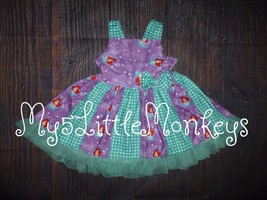 NEW Boutique Ariel Little Mermaid Girls Sleeveless Ruffle Twirl Dress Size 3T - £11.98 GBP