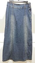 G COUTURE Long Jean Skirt Ladies 8 30 Straight Modest Blue Denim Stretch... - £22.30 GBP
