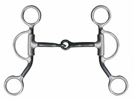 Western Saddle Horse Snaffle Bit 5&quot; Sweet iron Mouth Short Shank 6&quot; cheeks - £19.27 GBP