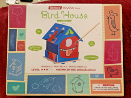 Wood Bird House Robotime DIY Kit Build Your Own Birdhouse New Craft Chri... - $6.81