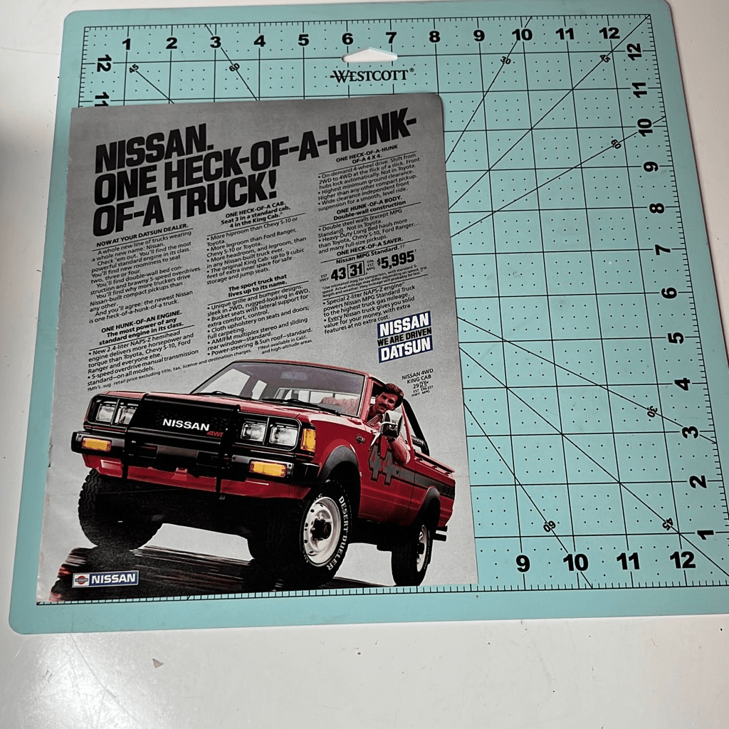 1983 Nissan Hardbody Pickup Truck Original Print Ad - $12.85