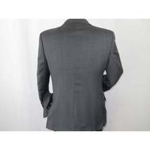 Men's Wool Cashmere Sharkskin Suit Giorgio Cosani Two Button 901 Charcoal Gray image 6