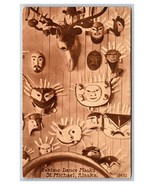 Inuit Dance Masks St Michael Alaska AK UNP DB Postcard Y16 - $300.58 MXN
