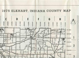 1975 Elkhart Indiana County Map Goshen Floral &amp; Gift Shop - £14.13 GBP