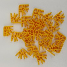 24 Micro K&#39;nex Connector 3-way Yellow Replacement Coaster Part Piece 509042 - £1.82 GBP