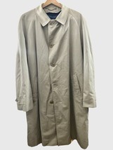 Brooks Brothers Travelers Beige Button Up Side Pockets Overcoat Mens Siz... - $98.01