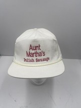 Vintage Aunt Martha’s Polish Sausage Snapback Rope Hat Cap Fair Carnival... - £31.13 GBP