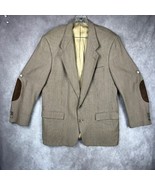 Vintage Christian Brooks Houndstooth Blazer Men&#39;s Elbow Patch Sport Coat - $37.37 CAD