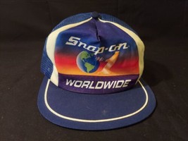 Vintage Snap-On Worldwide Snapback Trucker Cap Hat - £12.85 GBP