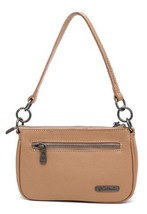Genuine Leather Hair On Cowhide Clutch Crossbody Tan NEW image 3