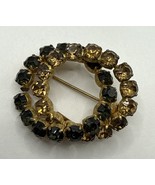 Vintage Multi Color Crystal Brooch Made In Austria 1.5”x 1.25” Concentri... - $74.25